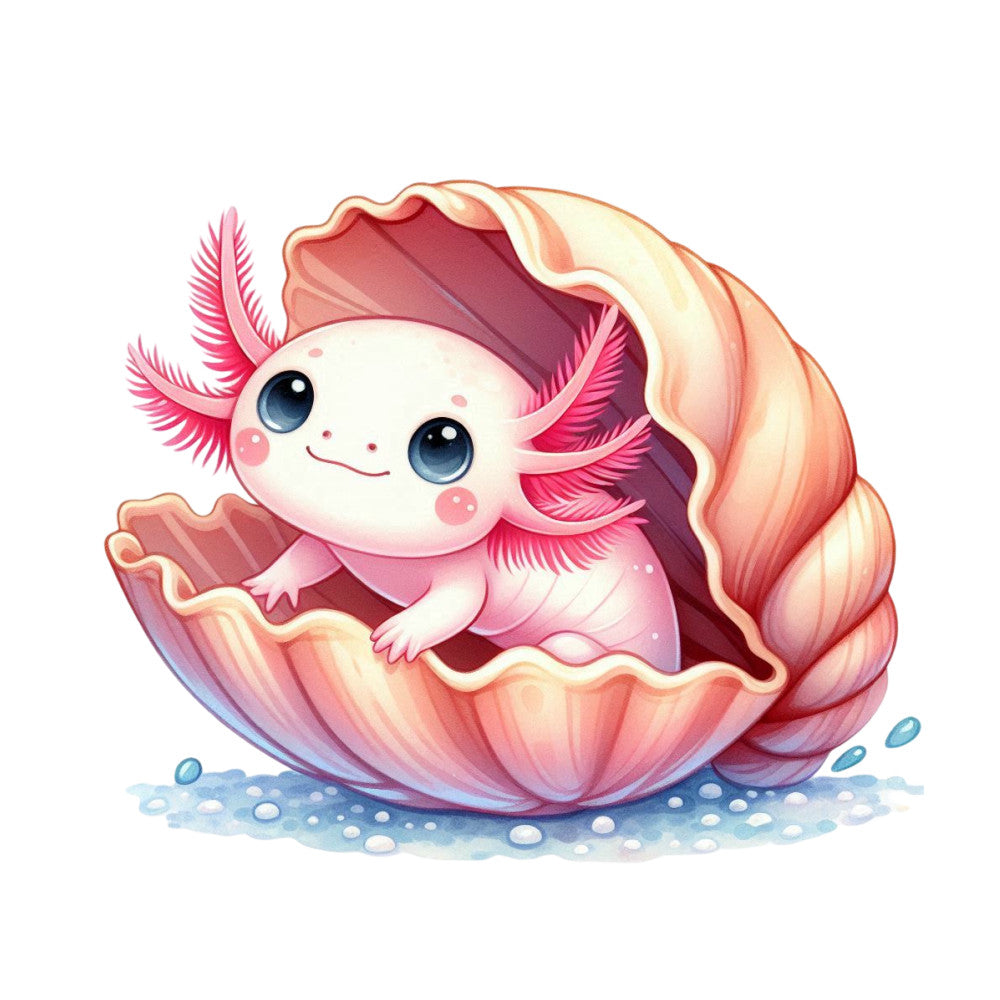 Cute Cartoon Axolotl Fabric Panel 19