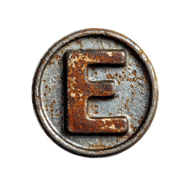 Antique Metal Alphabet Fabric Panel 4