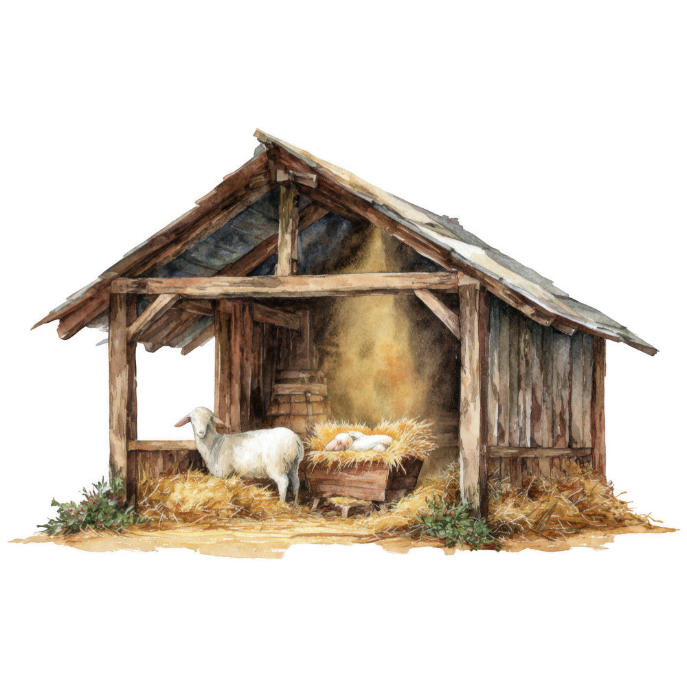 Gold Nativity Fabric Panel 21