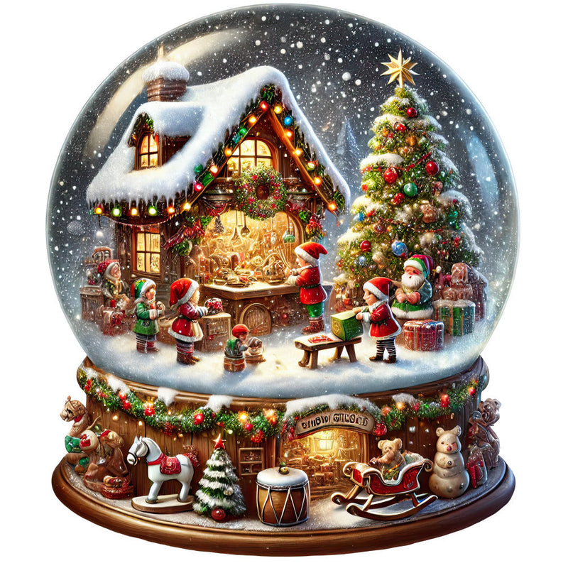 Christmas Snow Globes Fabric Panel 39