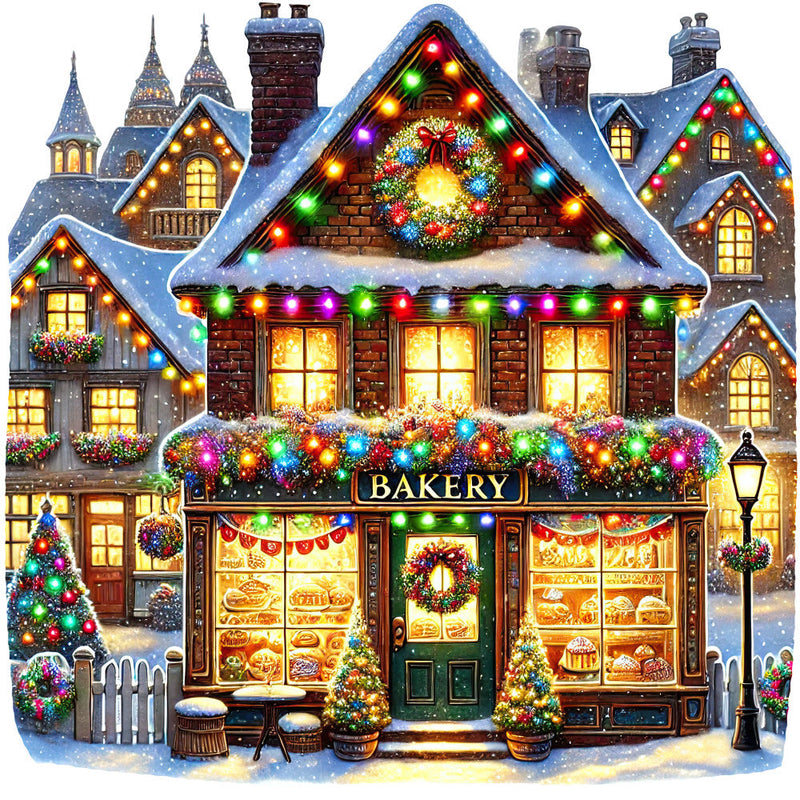 Christmas Villages Fabric Panel 70