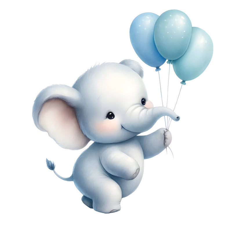 Baby Boy Elephant Fabric Panel 13