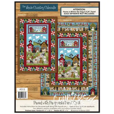 Paved with Pawprints Panel Quilt Pattern