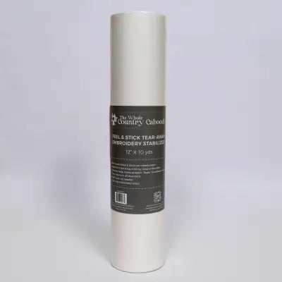 Peel & Stick Tear-Away Embroidery Stabilizer Roll 12in x 10 yds