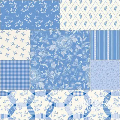 Penelope 1 Yard Bundle Blue, 8 Pcs.