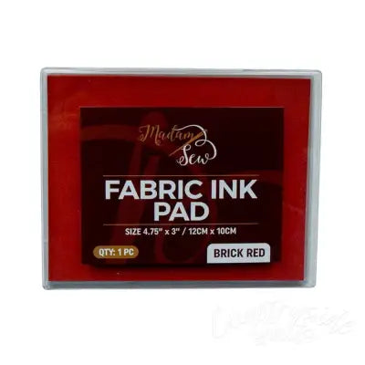 Permanent Fabric Ink Pad Red