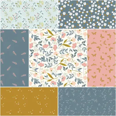 Petals & Hazel 1 Yard Bundle Off White, 7pcs