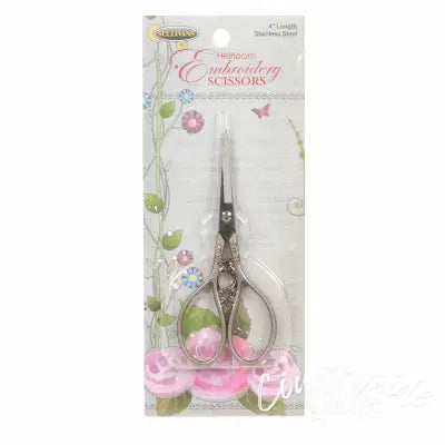 Pewter Teardrop Handle Heirloom Embroidery Scissors