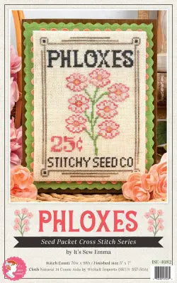 Phloxes Seed Packet Cross Stitch Pattern