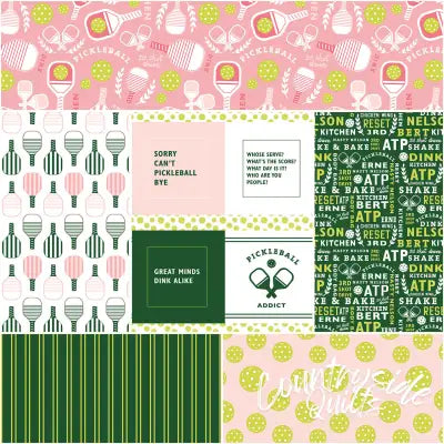 Pickleball 1 Yard Bundle Pink, 6pcs