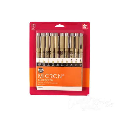 Pigma Micron 10 Piece Set - Black