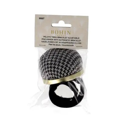 Pin Cushion Flexible Snap Bracelet Houndstooth
