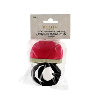 Pincushion With Adjustable Snap Bracelet Fuchsia