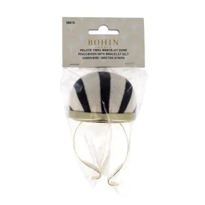 Pincushion With Gilt Bracelet Breton Stripe