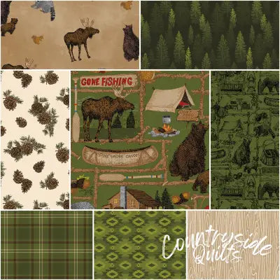 Pine Grove 1 Yard Bundle Green, 8 Pcs.