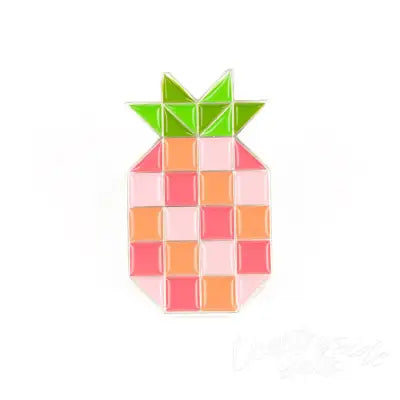 Pineapple Block Enamel Pin