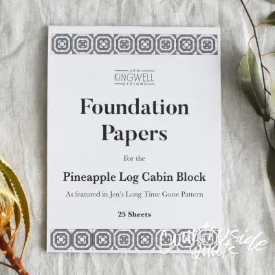 Pineapple Log Cabin Block Foundation Papers