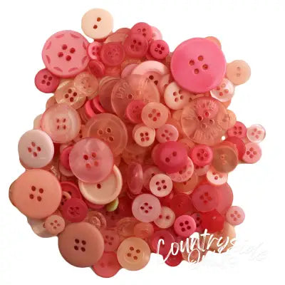 Pink Grapefruit Buttons in Mason Jar