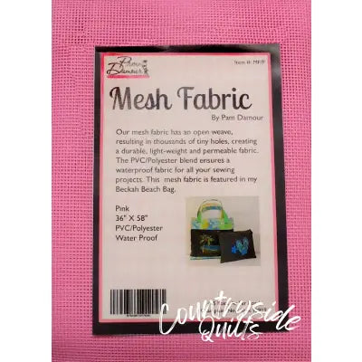 Pink Mesh Fabric 36in x 58in