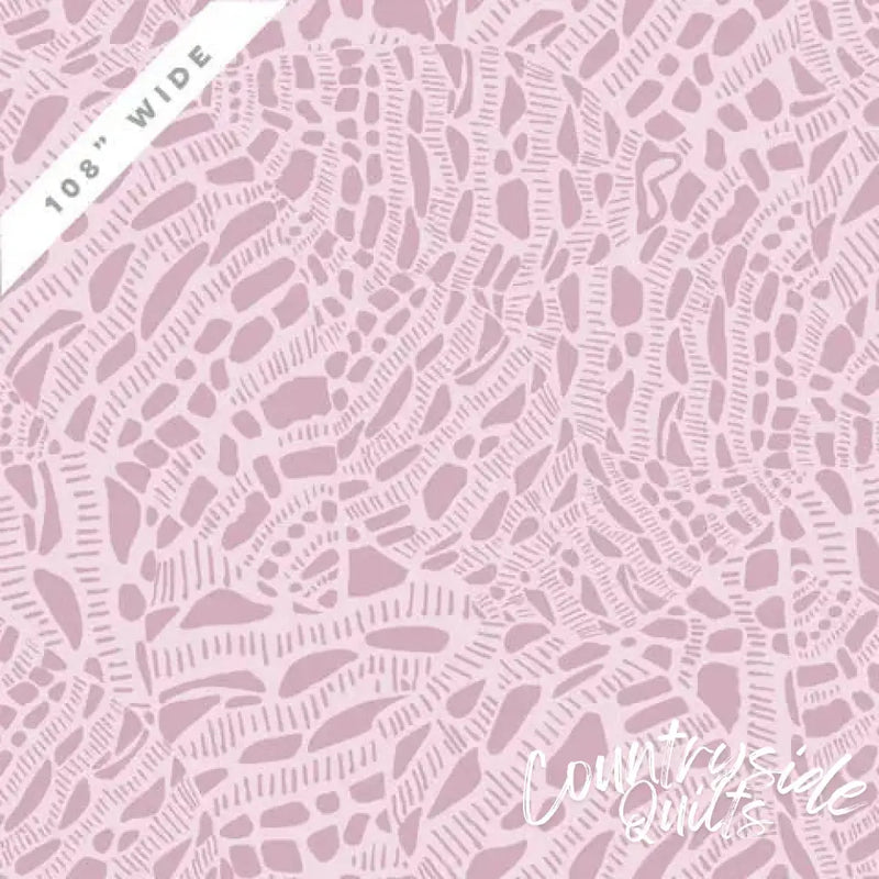 Pink Neverending Seashell Serenade Quilter's Weight Cotton Wideback Fabric per yard