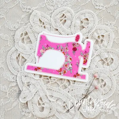 Pink Sewing Machine Stickers 10pk