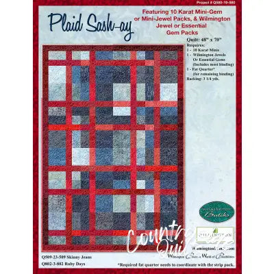 Plaid Sash-ay, Free Download below, will NOT SHIP.
