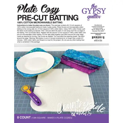 Plate Cozy Pre-Cut Batting  8ct