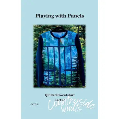Playing with Panels Quilted Sweatshirt Jacket