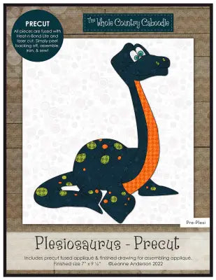 Plesiosaurus Precut Fused Applique Pack