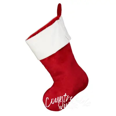 Plush Christmas Stocking Red