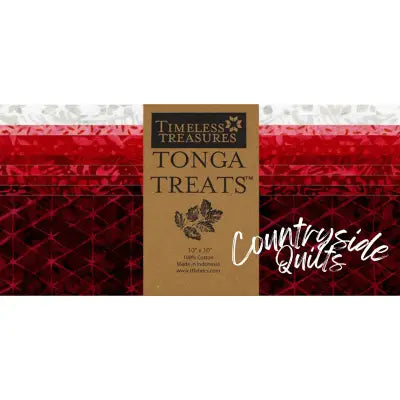 Poinsettia 10in Squares, 42pcs/bundle