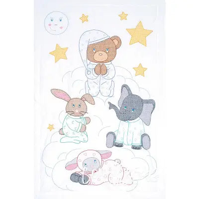 Praying Bear and Friends Crib Quilt Top