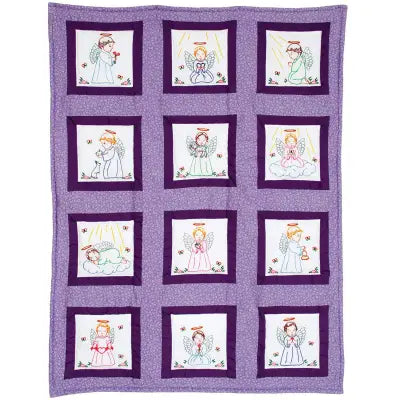 Precious Angel Theme Quilt 9in Quilt Blocks