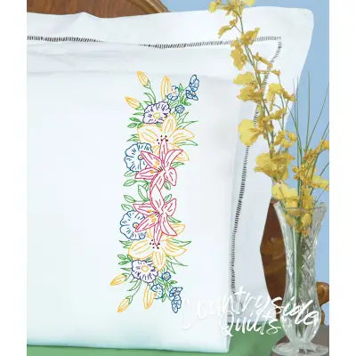 Pretty Flowers Perle Edge Pillowcases