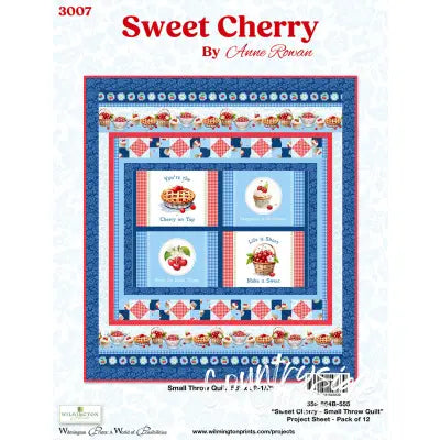 Project Sheet Sweet Cherry Small Throw Quilt 12 per package, 1 pack per store