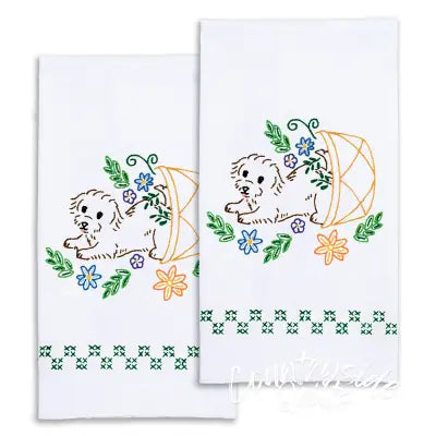 Puppies Decorative Hand Towels