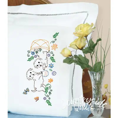 Puppies Perle Edge Pillowcases