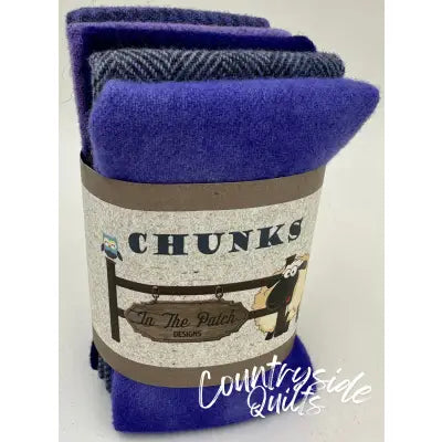 Purple Wool Chunks 5pc 9in x 10in