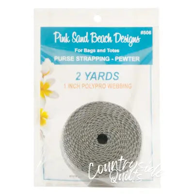Purse Strapping 1in x 2 yds - Pewter