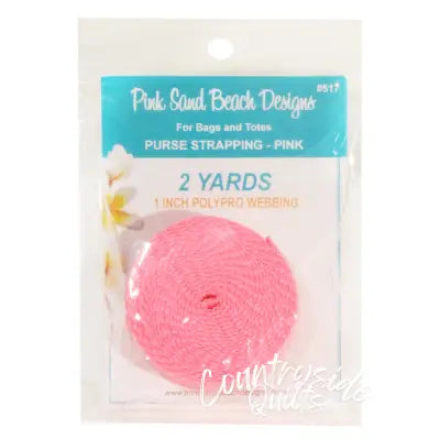 Purse Strapping 1in x 2 yds Pink