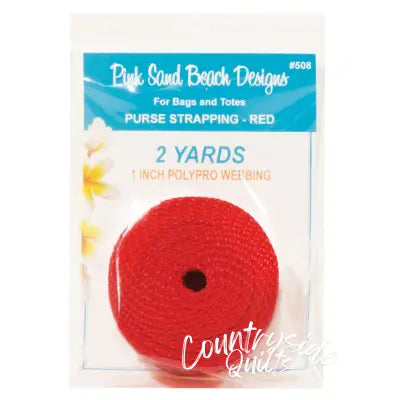 Purse Strapping 1in x 2 yds - Red