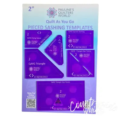 QAYG Pieced Sashing Templates Set 2in