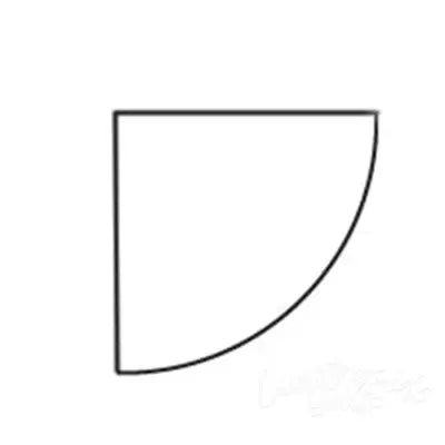 Quarter Circle 1in Template