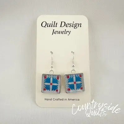 Quilt Earrings Dove in the Window
