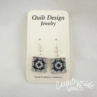 Quilt Earrings Night Star