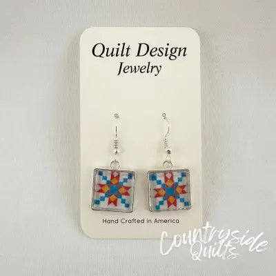 Quilt Earrings River Star