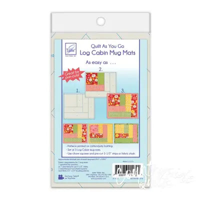 Quilt As You Go Mug Mat Log Cabin