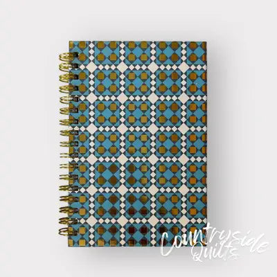 Quilt Jazz Spiral Notebooks Blue