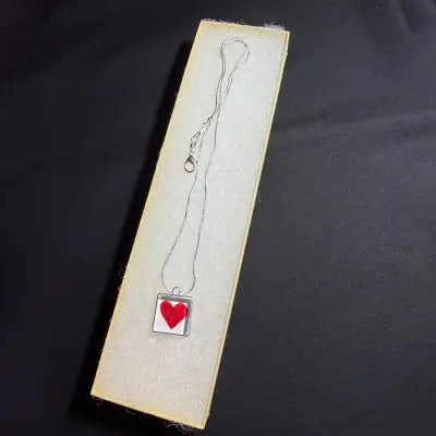 Quilt Pendant Patchwork Quilt Heart Red