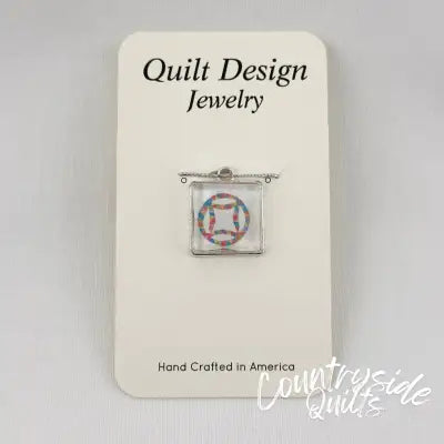 Quilt Pendants Double Wedding Ring Multi-Color